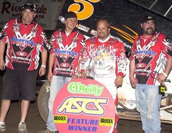 Danny Lasoski and crew enjoy victory lane