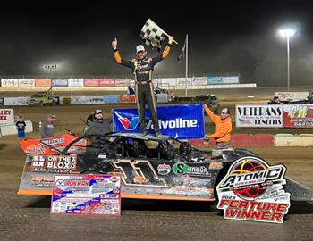 Josh Rice stormed to the $7,500 Valvoline Iron-Man Late Model Series win at Atomic Speedway (Alma, Ohio) on Saturday, Sept. 16.