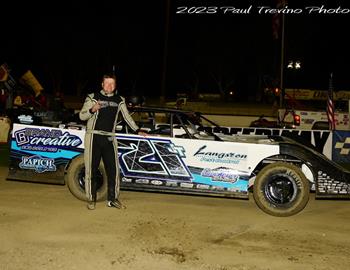 Justin Crockett in victory lane at the Anthony Simone Classic.
Credit: Paul Trevino