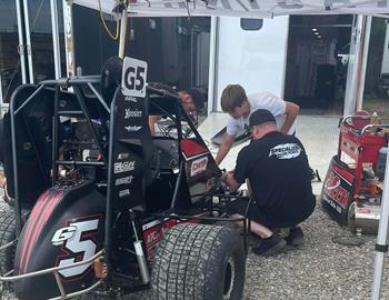 Gunnar prepping for action at Southern Illinois Raceway on July 29.
