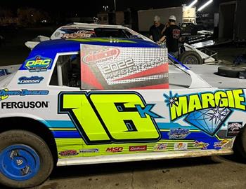 Kaylin Lopez picked up the IMCA Stock Car win on Friday night at Californias Merced Speedway. Fellow Cadillac Racecar client, Rick Diaz was second.