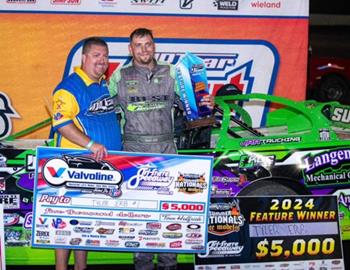 Tyler Erb was victorious on Sunday, July 8 in an event that was co-sanctioned with the DIRTcar Summer Nationals at Tri-State Speedway (Haubstadt, Ind.).