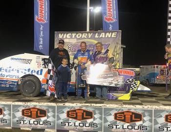 Victory Lane at Tri-City Speedway on October 15, 2022.