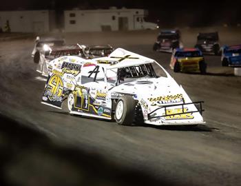 Tom Berry Jr. on his way to USMTS Victory Lane at Rocket Raceway Park (Petty, Texas) on Saturday, March 4. (TD Photography image)