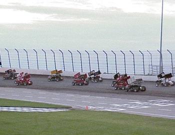 Down the frontstretch at Dodge City