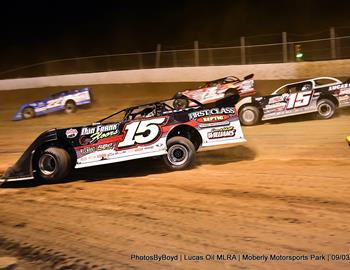 Moberly Motorsports Park (Moberly, MO) – Lucas Oil Midwest Late Model Racing Association (MLRA) – Wiener Nationals – September 3, 2023. (Todd Boyd Photo)