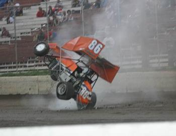 Another shot of Paige Lees heat race flip