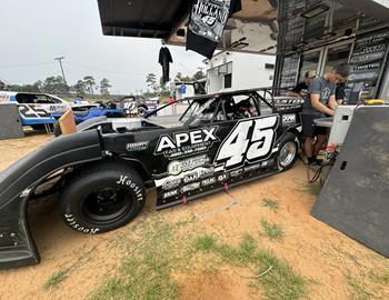 Chase Holland in the pits at Sabine Speedway (Many, LA) on May 24, 2024.