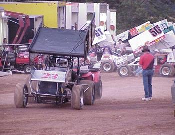 Pit area at North Central Arkansas Speedway