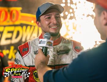 Carlos Ahumada Jr. wins at Vado Speedway Park (Vado, NM) on August 24, 2024. (Vado Speedway Park photo)