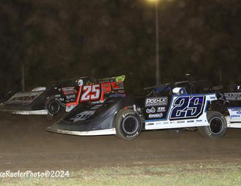 Cedar County Raceway (Tipton, IA) – Lucas Oil Midwest LateModel Racing Association (MLRA) – Hawkeye Land 40 – September 12th, 2024. (Mike Ruefer photo)