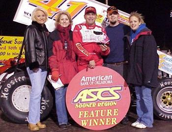 Danny Wood in victory lane.