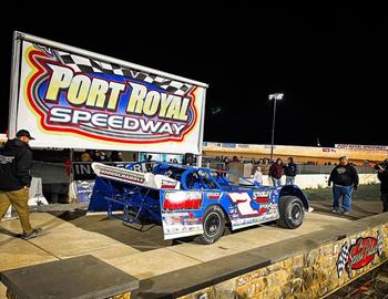 Ross Robinson won $4,000 at Port Royal (Pa.) Speedway on Saturday, April 13 for his first-career win at the famed oval.