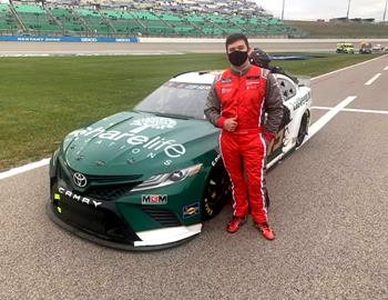 Chad Finchum preparing for NASCAR Cup Series action at Kansas Speedway on October 18.