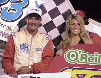 Tim Montgomery enjoys victory lane