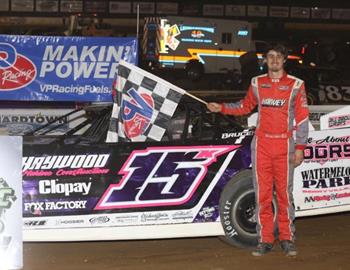 Wil Herrington wins the Late Model feature at Potomac Speedway on May 25.