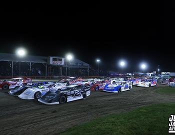 Farmer City Raceway (Farmer City, IL) – World of Outlaws Late Model Series – Illini 100 – April 11th-12th, 2025. (Josh James Artwork)