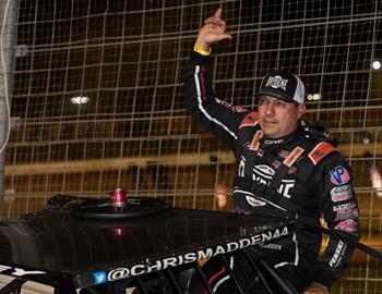 Chris Madden earned $25,000 for his Colossal 100 prelim win with the XR Super Series on Wednesday night at The Dirt Track at Charlotte (Concord, N.C.). (Kevin Ritchie image)