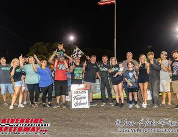 Dillon Knight won the Modified portion of the Cody Burks Memorial on Saturday, August 2 at Riverside Speedway.