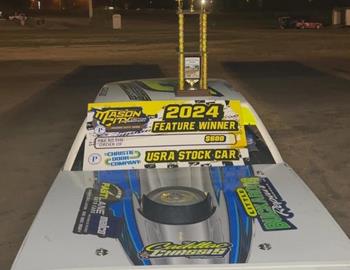 Hollatz Racing and driver Chanse Hollatz on his USRA - United States Racing Association Stock Car win at Mason City Motor Speedway on August 25.