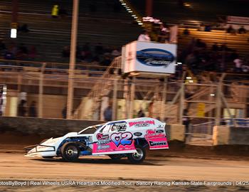 Salt City Racing at Kansas State Fairgrounds (Hutchinson, KS) – USRA Heartland Modified Tour (HMT) – April 25, 2025. (Todd Boyd photo)