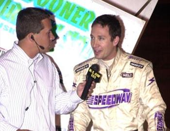 Gary Taylor interviewed in victory lane