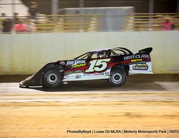 Moberly Motorsports Park (Moberly, MO) – Lucas Oil Midwest Late Model Racing Association (MLRA) – Wiener Nationals – September 3, 2023. (Todd Boyd Photo)