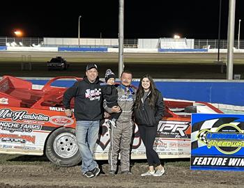 Tanner Mullens banked the Sooner Late Model Series win at Longdale (Okla.) Speedway on Friday night, Oct. 6.