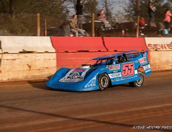 Cherokee Speedway (Gaffney, SC) – Carolina Clash Super Late Model Series & Mid-East Super Late Model Series – Blue/Gray – November 17th, 2024. (Steve Moore Photo)