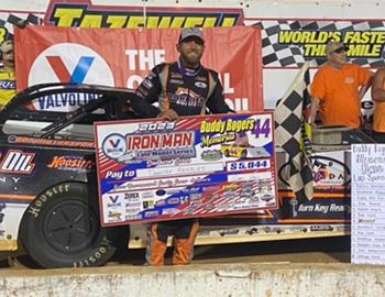 Dakotah Knuckles collected $5,044 for winning the Valvoline Iron-Man South Late Model Series sanctioned Buddy Rogers Memorial at Tazewell (Tenn.) Speedway on Sunday, Sept. 3. 