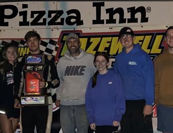 Matt Shannon in Victory Lane at Tazewell Speedway on March 25, 2023.