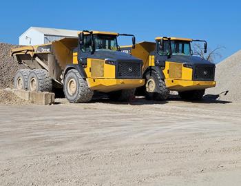 40 ton haul trucks. Our current heavy equipment fleet is only 5 years old.