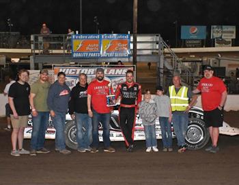 Daryn Klein was victorious in the Super Late Model division at Federated Auto Parts Raceway at I-55 on Saturday, March 30.