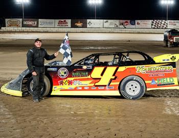 C.J. Field won the DIRTcar UMP Super Late feature at Southern Ontario Motor Speedway on Saturday, August 12 to go 2-for-2 on the weekend.