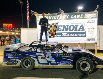 Austin Bloodworth won for the 2nd night in a row at Senoia Raceway on June 21.