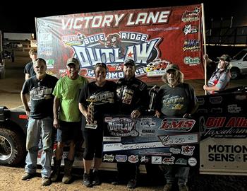 Steve Blackburn banked the $2,250 Blue Ridge Outlaw Late Model winners check at Lancaster (S.C.) Motor Speedway on Saturday, June 3.