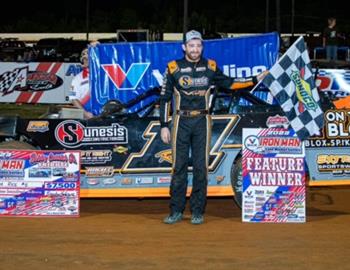 Josh Rice pocketed $7,500 in Valvoline Iron-Man Late Model Series action on Saturday, May 26 at Ponderosa Speedway (Junction City, Ky.)