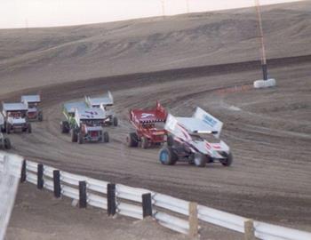 Racing action at Gillette Thunder Speedway.