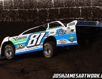 Fairbury Speedway (Fairbury, IL) – Lucas Oil Late Model Dirt Series – FALS Spring Shootout – May 11th, 2024. (Josh James Artwork)