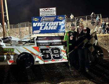 Dillard Hatchett raced to the Crate Racin USA Sportsman Late Model victory at Tennessee National Raceway (Hohenwald, Tenn.) on Saturday, March 23.