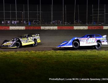 Lakeside Speedway (Kansas City, KS) – Lucas Oil Midwest Late Model Racing Association (MLRA) – August 23, 2024. (Todd Boyd photo)