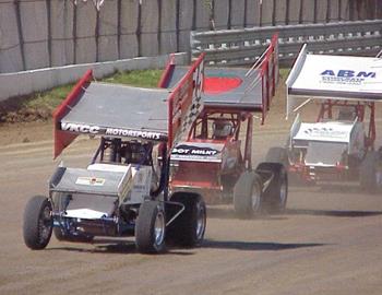 Hockett, Adams & Maier take off on a restart