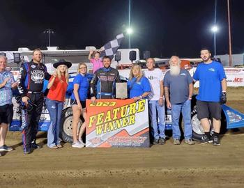 Dustin Hodges scored the Super Late Model win at Moberly (Mo.) Motorsports Park on Tuesday, August 8.