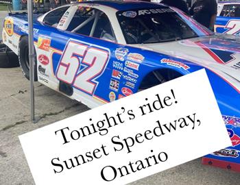 Kens ride at Ontarios Sunset Speedway on August 12, where he finished seventh.