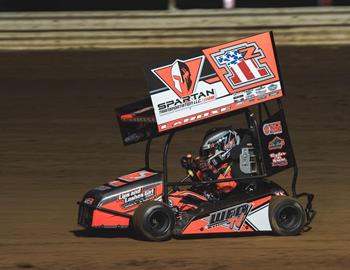 Zander LaRose competes at Doe Run Raceway (Doe Run, MO) on August 16, 2024. (TeeJay Crawford photo)