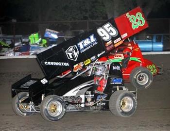 Matt Covington (95) and Landon Brown (L23)