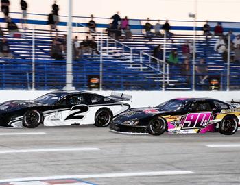 Casey Call (90) Looks Low On Nick Cusack (2) In Pro Stock Action