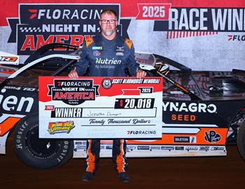 Jonathan Davenport won the Scott Bloomquist Memorial Scorcher at Volunteer Speedway (Bulls Gap, Tenn.) on Thursday, Sept. 11. (Josh James Artwork image)