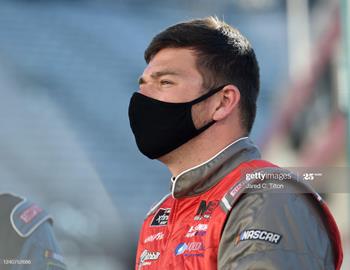 Chad Finchum preparing for action at Dover in August 2020.