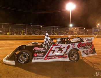 Colton Burdette was the feature winner at Ohio Valley Speedway on Friday, April 19.